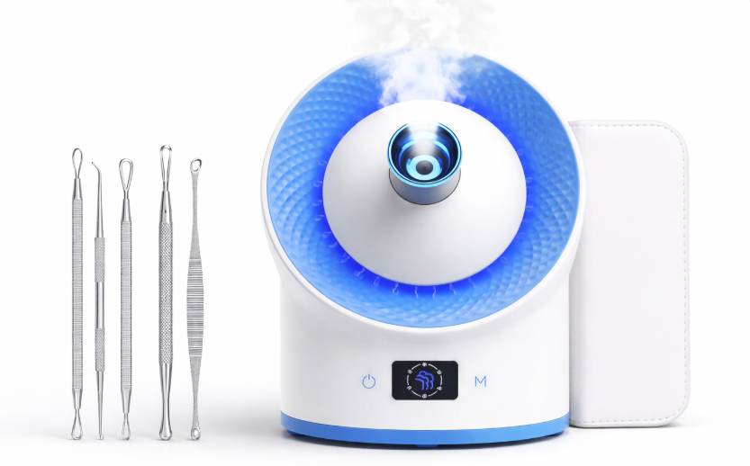 Facial steamer with 5 stainless steel skin kits