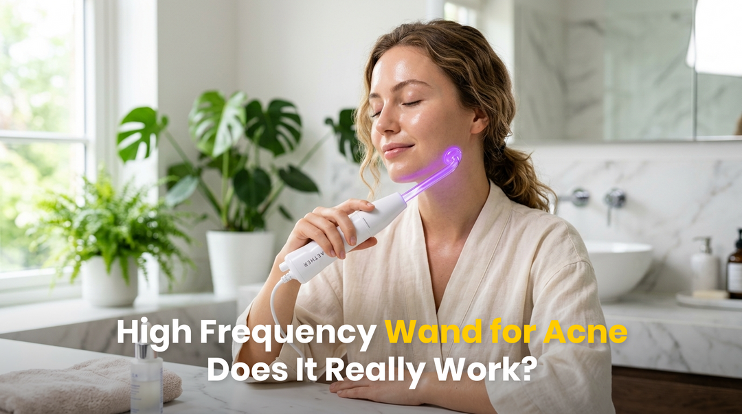 NuDerma clinical high frequency wand skincare device kit