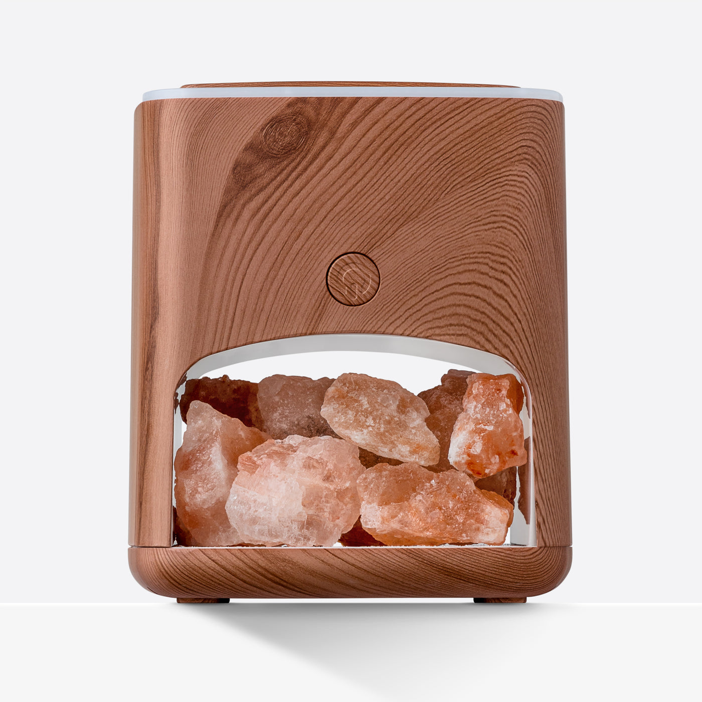 Himalayan Pink Salt Diffuser with 10 Essential Oils - Light Wood